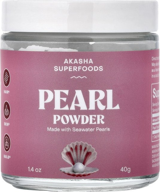 Akasha Superfoods Perlenpulver Seewasserperlen, 40g, pink - Bild 1