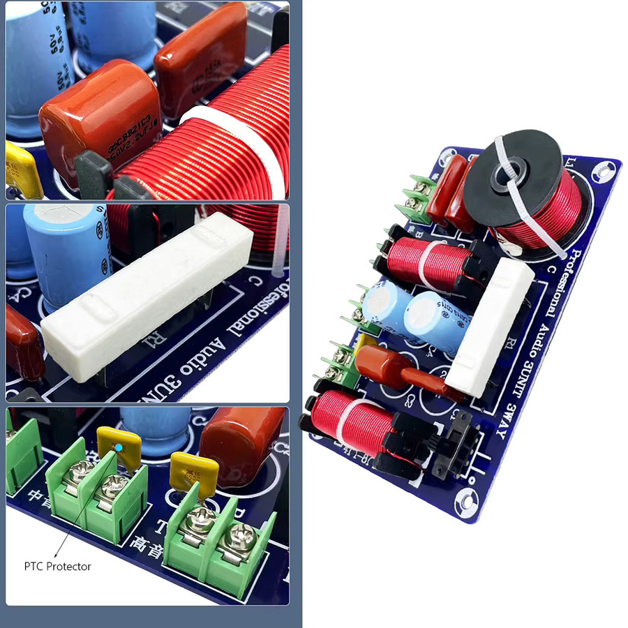 APWIKOGER 3-Wege Lautsprecher Frequenzteiler 250 W mit einstellbarem Crossover 5200 Hz-5500 Hz in Multicolor für dein Heimkino-Upgrade - Bild 4