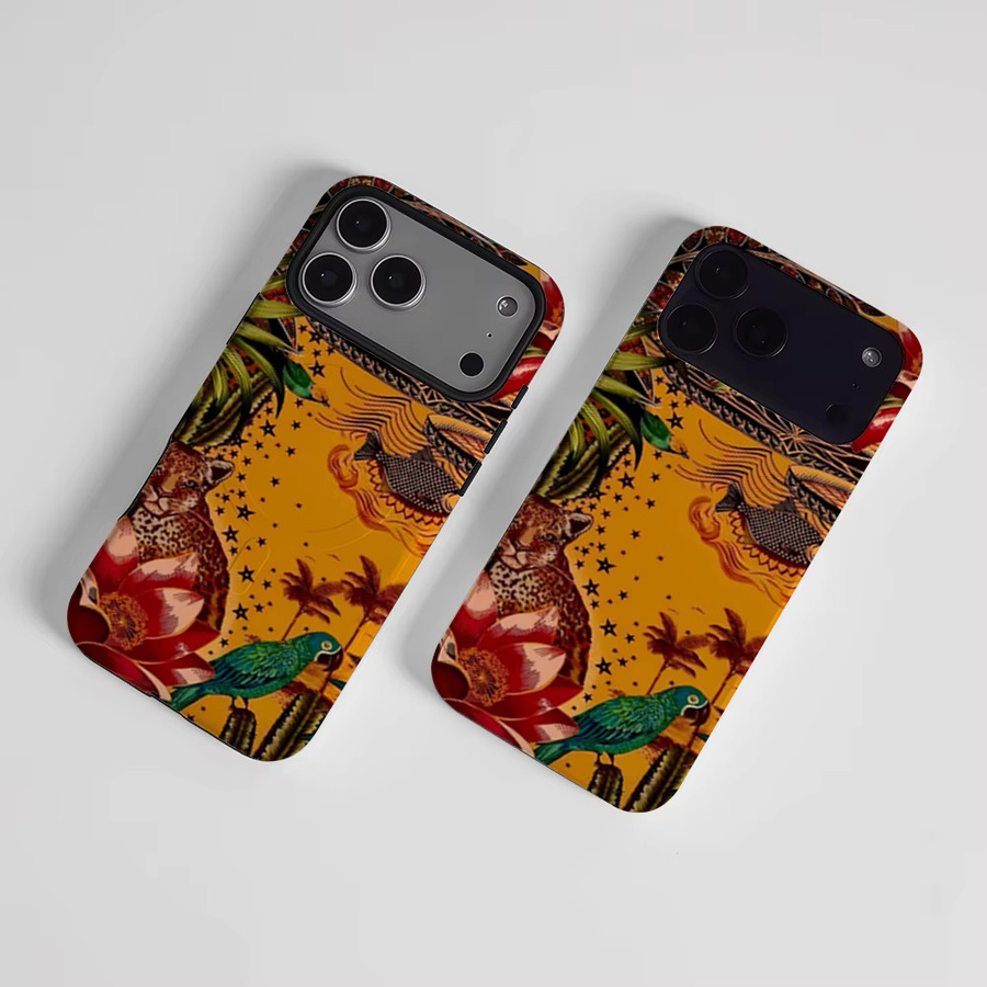CaseLumi Matte Bumper MagSafe Schutzhülle für iPhone 17 16 15 14 13 Pro Max Tropical Safari Charm Cover in Multicolour - Bild 2