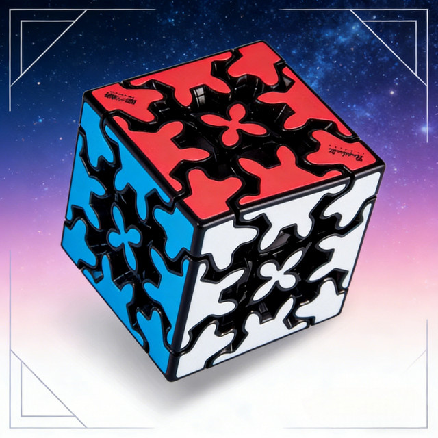Qiyi Zauberwürfel, 3 x 3, transparentes Zahnrad, Lernspielzeug - Bild 1