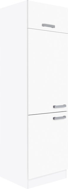 Optifit Küchen-Hochschrank Salo214 für Einbaukühlschränke in Weiß Matt mit Feinstruktur, B/T/H: 60,0 x 57,1 x 206,8 cm - Bild 1