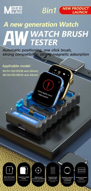 MaAnt Uhrenbürstentester für S0/S1/S2/S3-38&42mm SE/S4/S5/S6-40&44mm zur Display-Reparatur in Weiß - Bild 1