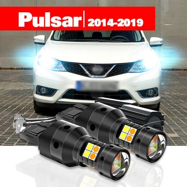 LECIBUBI LED Dual Modus Blinker und Tagfahrlicht DRL Set für Nissan Pulsar C13 2014-2019, Schwarz, 2 Stück - Bild 1
