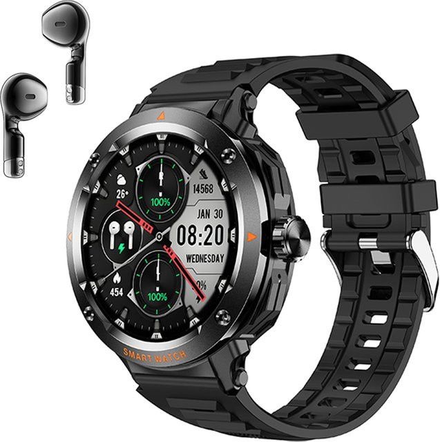 Bytelike Smartwatch, Schwarz, Silikon, Herren - Bild 1