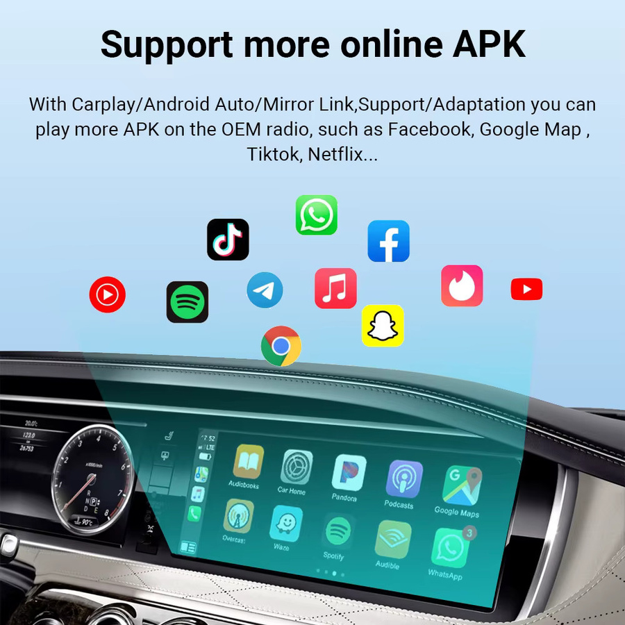 ACODO Wireless CarPlay und Android Auto Modul für Mercedes Benz X Klasse 2015-2018 und Sprinter NTG5.0 Becker in Schwarz - Bild 4