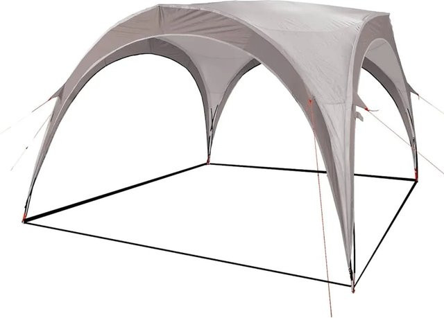 vidaXL Partyzelt Weiß aus wasserdichtem Polyester mit PU-Beschichtung und Glasfaser, B: 305 cm, T: 305 cm, H: 216 cm - Bild 1