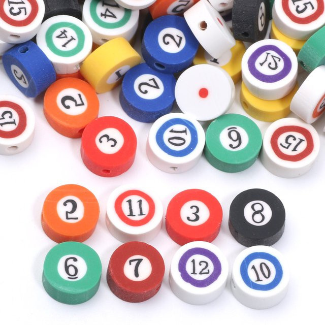 Laudsong Perlen, Polymer Clay, 10 mm, Mix, Spacer für Schmuckherstellung - Bild 1
