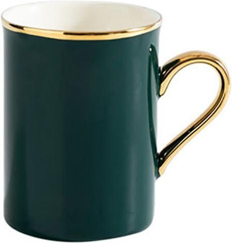 Serene Homes Bone China Tasse mit Goldrand in Grün, 350 ml - Bild 1