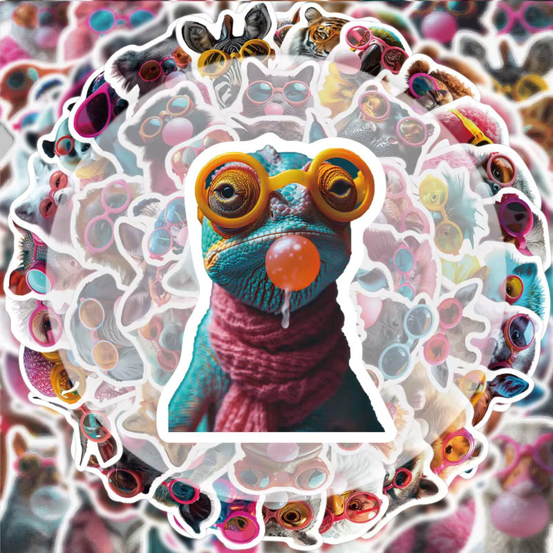 55 Tieraufkleber, Aufkleber und Abziehbilder, multicolour - Bild 1