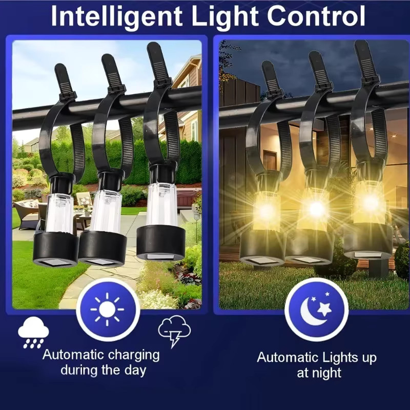 Wasserdichte Solar-LED-Bodenleuchten für Pool und Garten in Zylinderform, Schwarz oder Weiß - Bild 3