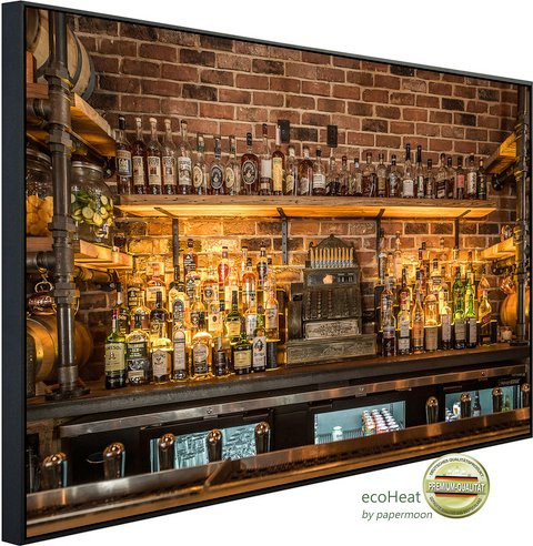papermoon Infrarotheizung EcoHeat Vintage Prohibition Bar in bunt mit Matt-Effekt, App-Steuerung und Überhitzungsschutz - Bild 1