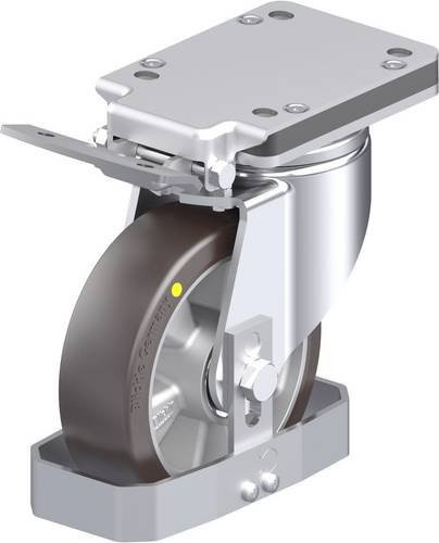 Blickle Stahlblech-Lenkrolle LH-ALST 160K-IS-AS-FS in Silber, Rad-Durchmesser: 16 cm, Tragfähigkeit: 580 kg - Bild 1