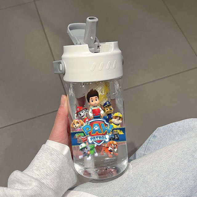 TAKARA TOMY PAW Patrol Chase Skye Tragbarer Milchteebecher mit Strohhalm - Bild 1