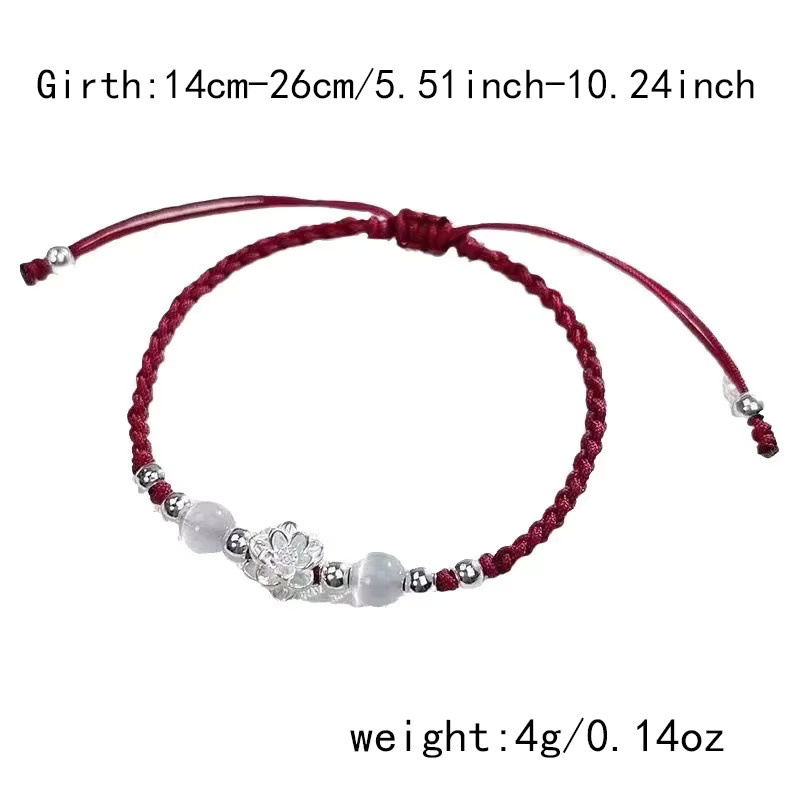Rinhoo Armband, Lotusblumen-Perlen, verstellbar, Damen - Bild 4