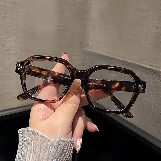 Sharif Korrektionsbrille, Eckig, Vollrand, Unisex, Beige, Blaulichtfilter - Bild 1