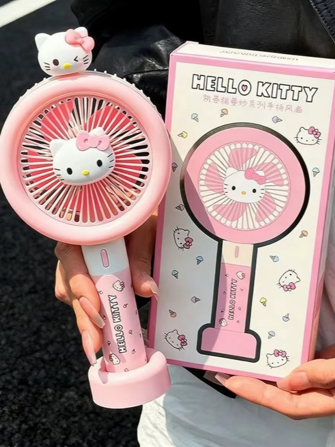 Sanrio Hello Kitty Tragbarer USB-Ventilator mit Kawaii Anime Druck für Studenten - Bild 4