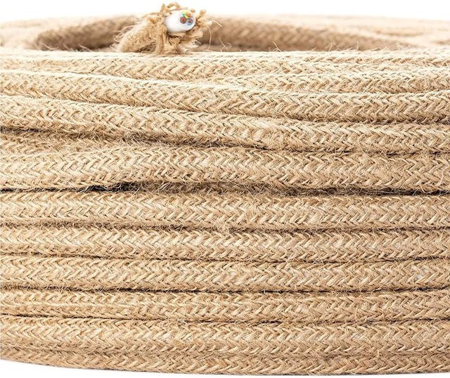 Orion Lightstyle Textilkabel 3-adrig aus Leinen und Jute in Beige oder Braun als Meterware - Bild 1