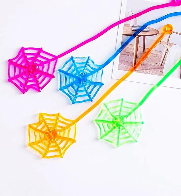 YULIN Mini Klebriges Spinnennetz Spielzeug, 15-teiliges Set, purple - Bild 1