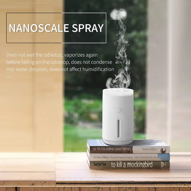 TENGKESi Dynamischer Quallen-Luftbefeuchter mit Rauchring und Aroma-Diffusor, Weiß, 350 ml - Bild 3