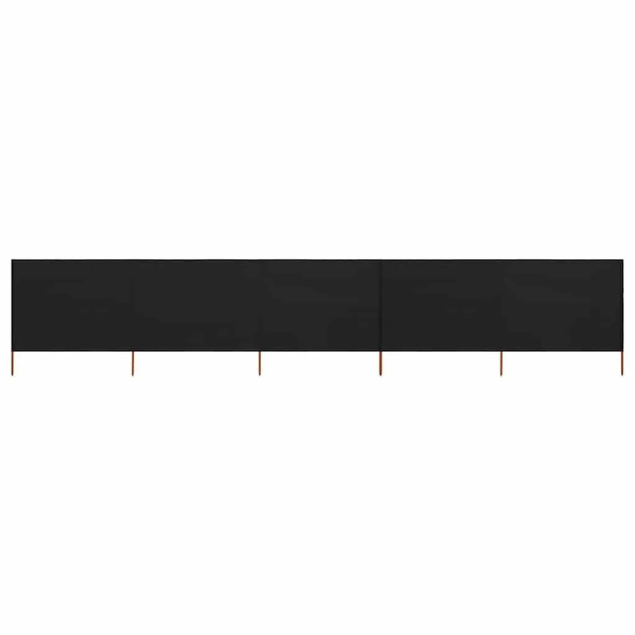 vidaXL 5-teiliges Windschutzgewebe Schwarz B: 600 cm, H: 160 cm - Bild 2