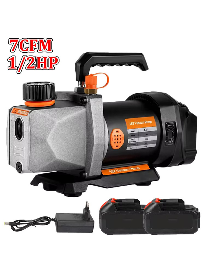 7CFM 1/2HP Akku-Vakuumpumpe 5PA mit 1/4 Lufteinlass für Klimaanlagen und Kühlschränke, kompatibel mit Makita 21V/18V Akkus - Bild 7