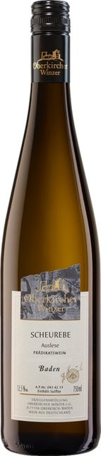 Oberkircher Scheurebe Auslese Weißwein, Baden, 2023, süß, 0,75 l - Bild 1