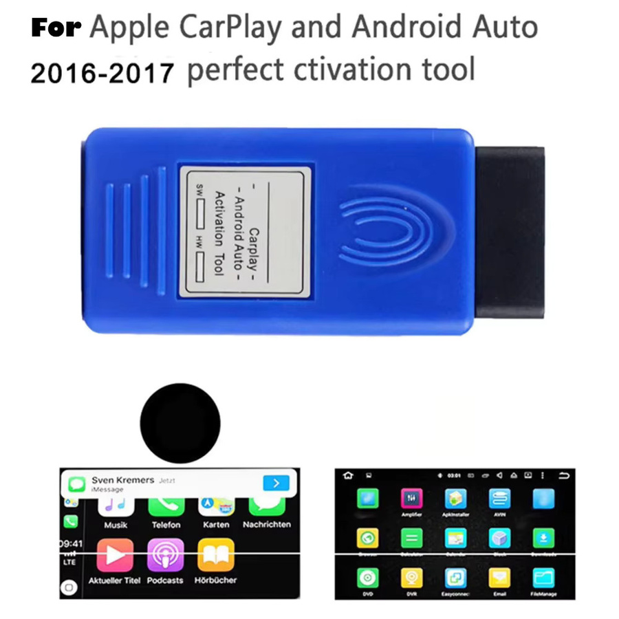 XMSJ Auto-Aktivierungstool für Mercedes-Benz A/B/CLA mit Apple/Android OBD2 NTG5 S2 CarPlay Original-Protokollkommunikation in Blau - Bild 3