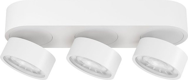 LUX-IT Swing 75 Round LED-Deckenstrahler 3-flammig in Weiß, dimmbar und verstellbar, warmweißes Licht (3000K)