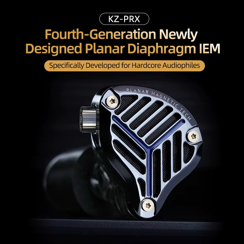 KZ PRX Planar-Membran-In-Ear-Ohrhörer der vierten Generation mit hochreinem versilbertem Kabel für HiFi-Bass und Musik-Monitoring - Bild 2