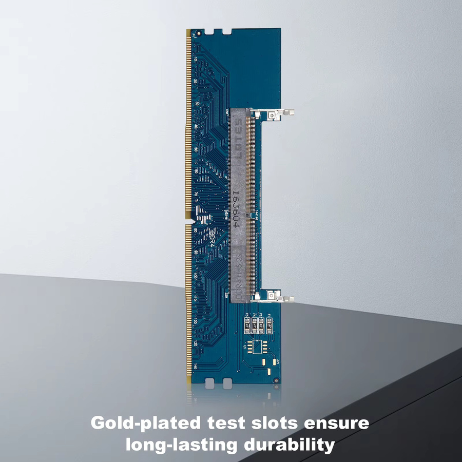 VODOOL Laptop-zu-Desktop-SO-DIMM-zu-PC-DIMM-Adapter für DDR3 DDR4 DDR5 Speichersticks in Blau - Bild 3