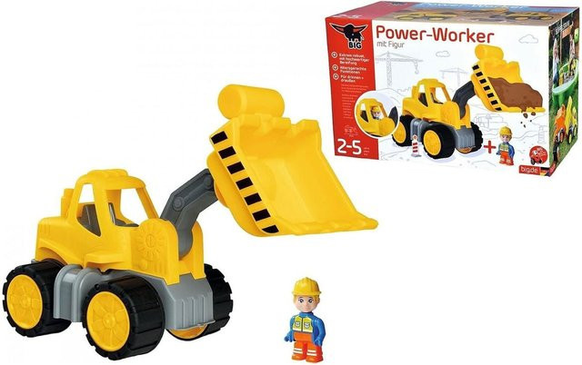 BIG Power-Worker Midi Radlader mit Figur Baustellenfahrzeug ab 2 Jahren - Bild 1