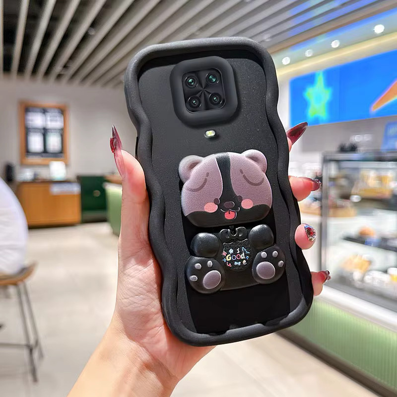 Wellenförmige Silikon-Telefonhülle für Xiaomi Redmi Note Serie in Pink oder Black - Bild 2