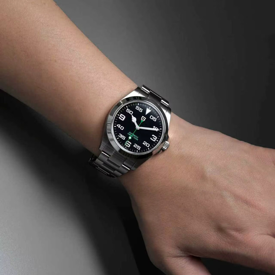 PAGANI DESIGN Automatik-Armbanduhr, Edelstahl, Schwarz, Saphirglas, Herren - Bild 3