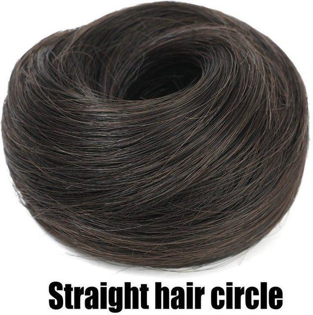Synthetischer Haarknoten mit Fransen, Schwarz, Damen - Bild 1