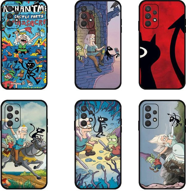 Cartoon D-disenchantments Soft Cover Handyhülle für Samsung Galaxy S21 S22 S23 S24 S25 S26 Ultra FE Plus 5G A52S in Multicolour - Bild 1
