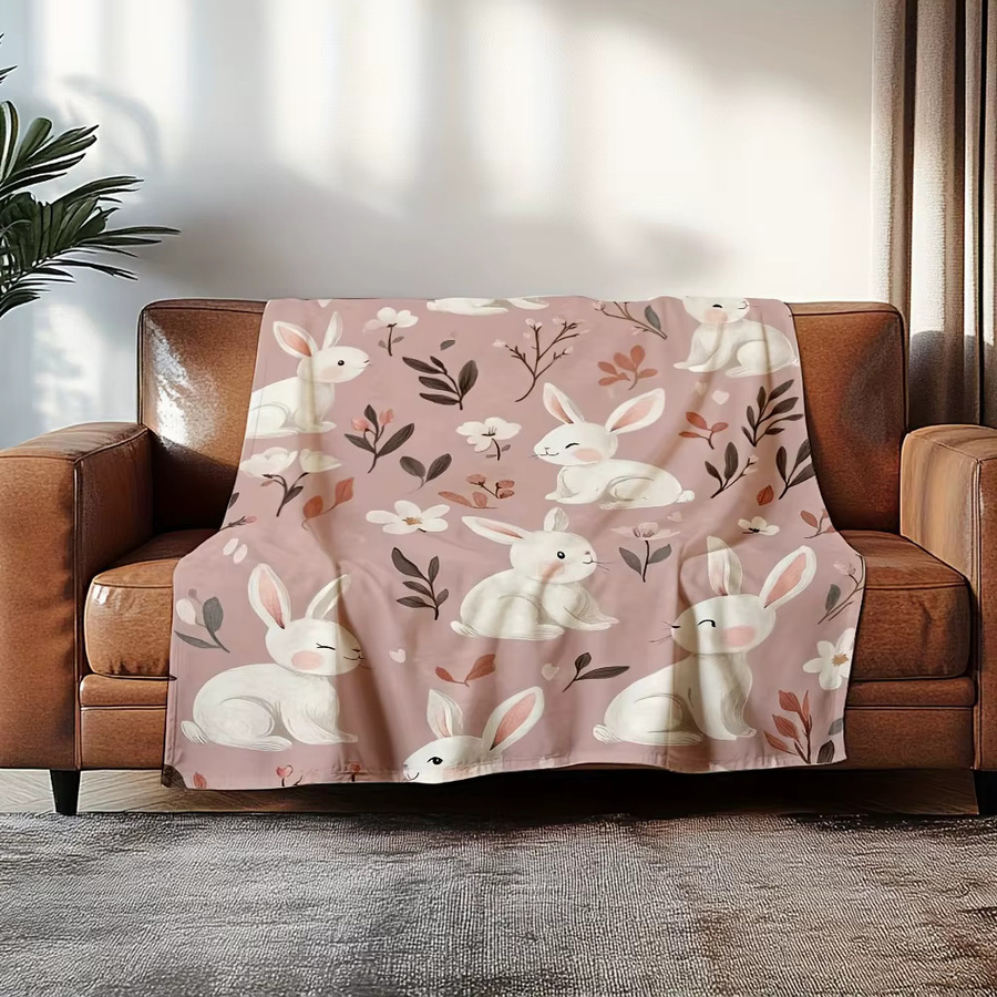 VIKAMA Osterhase Gartenkissen aus weichem Flanell für Sofa, Bett und Heimdekoration - Bild 3