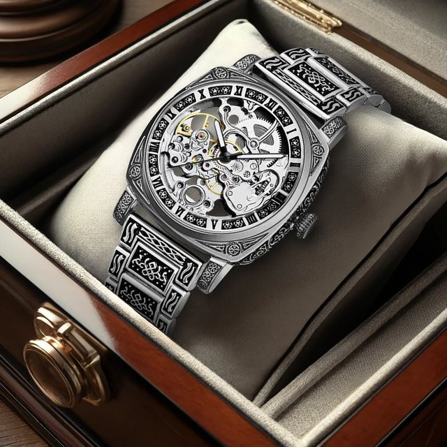 CAROTIF Armbanduhr Automatik, Edelstahl, Silber, Herren - Bild 1
