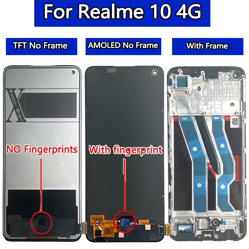 LCD-Display Ersatz für Oppo Realme 10 4G RMX3630 mit Touchscreen Digitizer Baugruppe in Schwarz - Bild 3