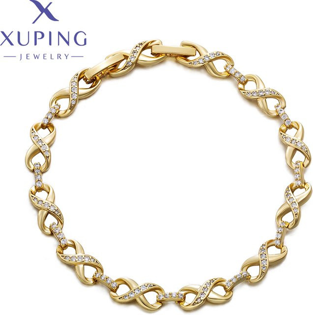 Xuping Charm Armband, Gold, Zirkonia, Damen, 19 cm - Bild 1