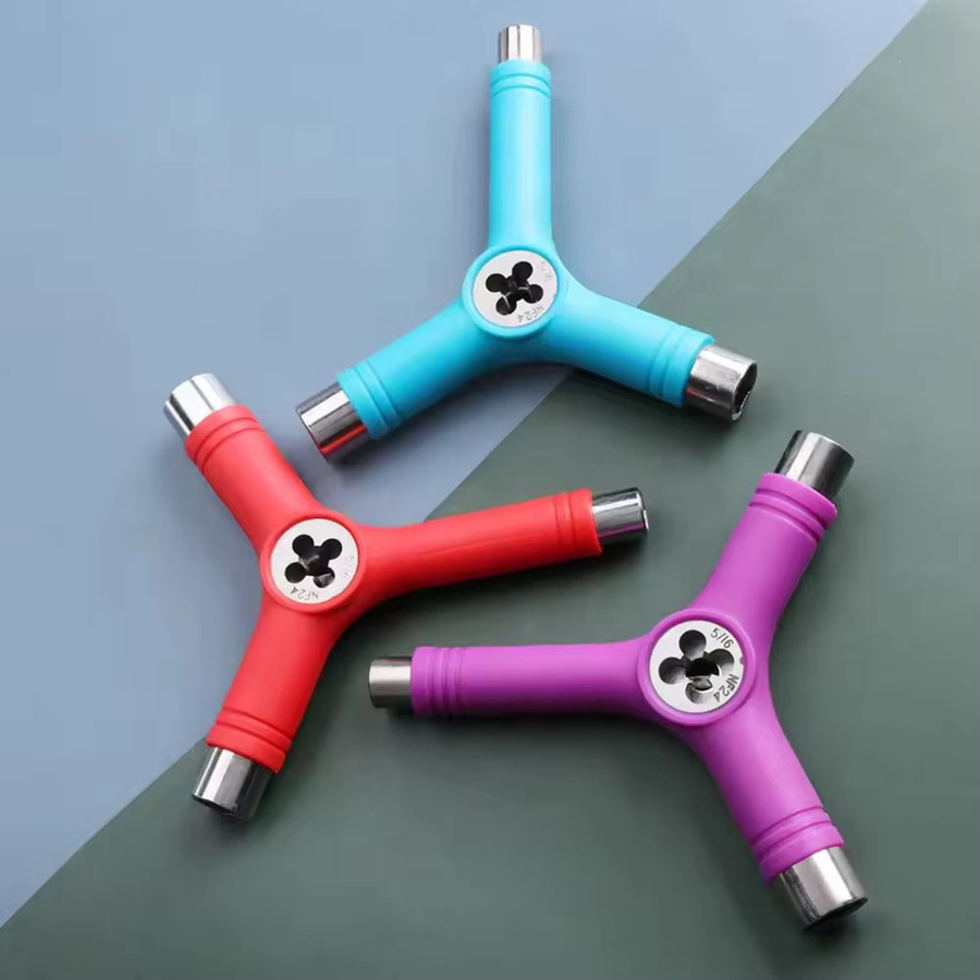 Ninth World Skateboard All-in-One Werkzeug Set mit Inbusschlüssel und Kreuzschlitzschraubendreher in Blau und Multicolour - Bild 3