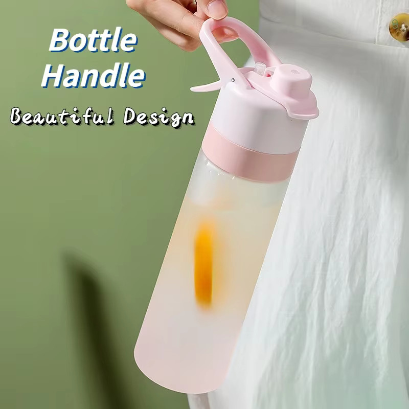 JUSTINLAU Sport-Wasserflasche für Mädchen in Grün, BPA-frei, tragbare Sprühflasche für Outdoor, Fitness und Reisen - Bild 2