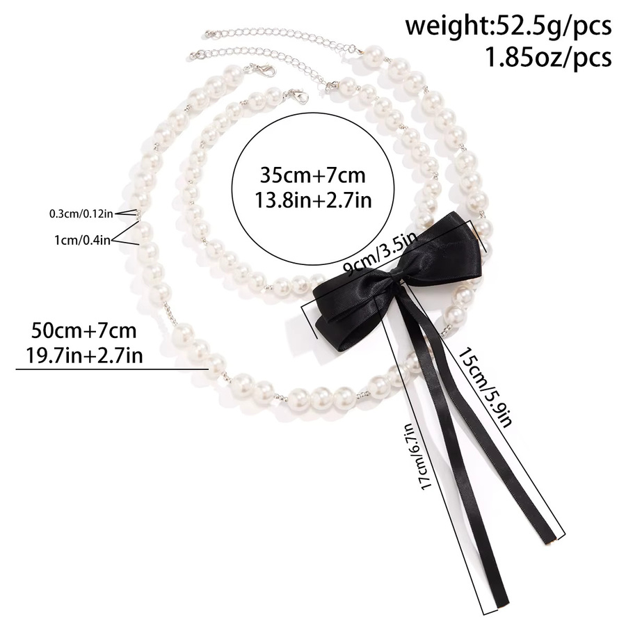 IngeSight.Z Halskette, Perle, Schwarz, Damen - Bild 4