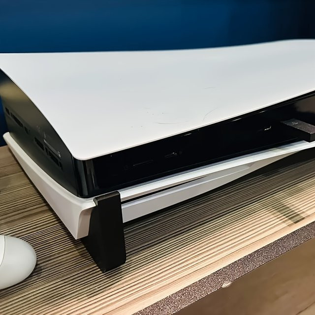 Horizontale Halterung für PlayStation 5 PS5 Standard Edition in Schwarz, höhenverstellbarer Desktop-Aufbewahrungsständer und Displayhalterung - Bild 1
