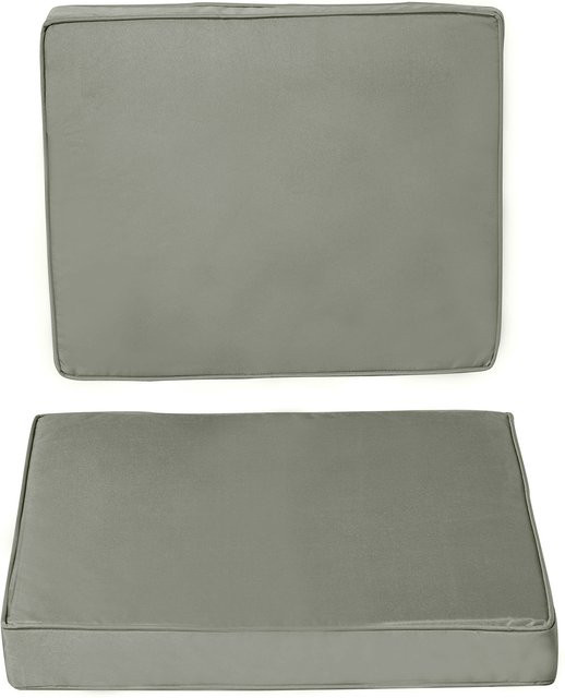 Outsunny 2er-Set Sitzkissen Dunkelgrau mit abnehmbarem Waschbarem Bezug, B/T: 56 x 52 cm, Höhe: 7 cm - Bild 1