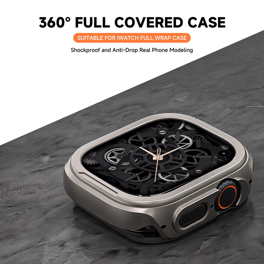 CAOWTAN Schutzgehäuse für Apple Watch, Legierung, PC-Abdeckung, Unisex - Bild 2