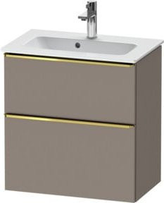 Duravit Waschtischunterschrank D-Neo Compact, grau, wandhängend, B: 62,5 cm, T: 37,2 cm - Bild 1
