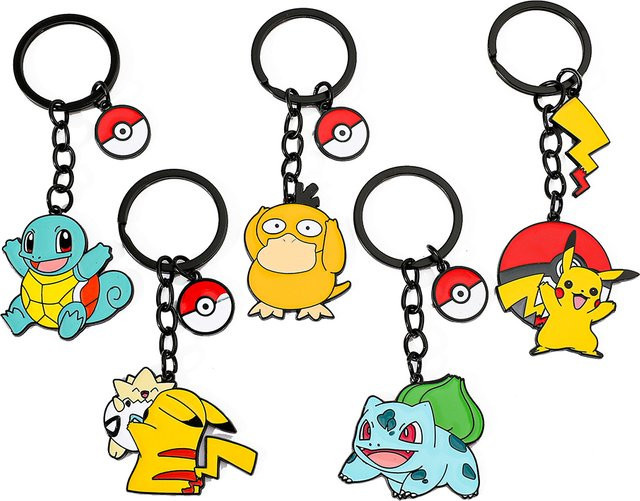 Bandai Pokémon Pikachu Schiggy Psyduck Schlüsselanhänger, Zubehör - Bild 1