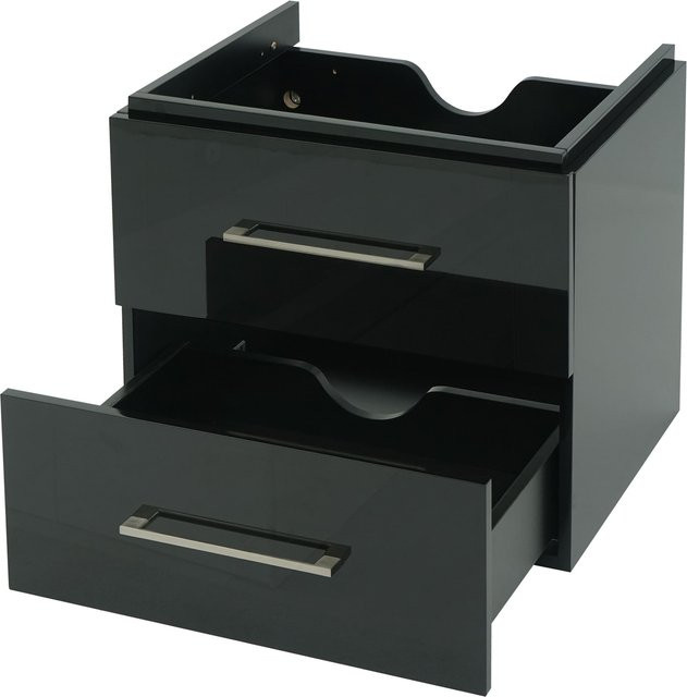 Waschbeckenunterschrank MCW-D16 von MCW in Schwarz Hochglanz, Breite: 60 cm - Bild 1