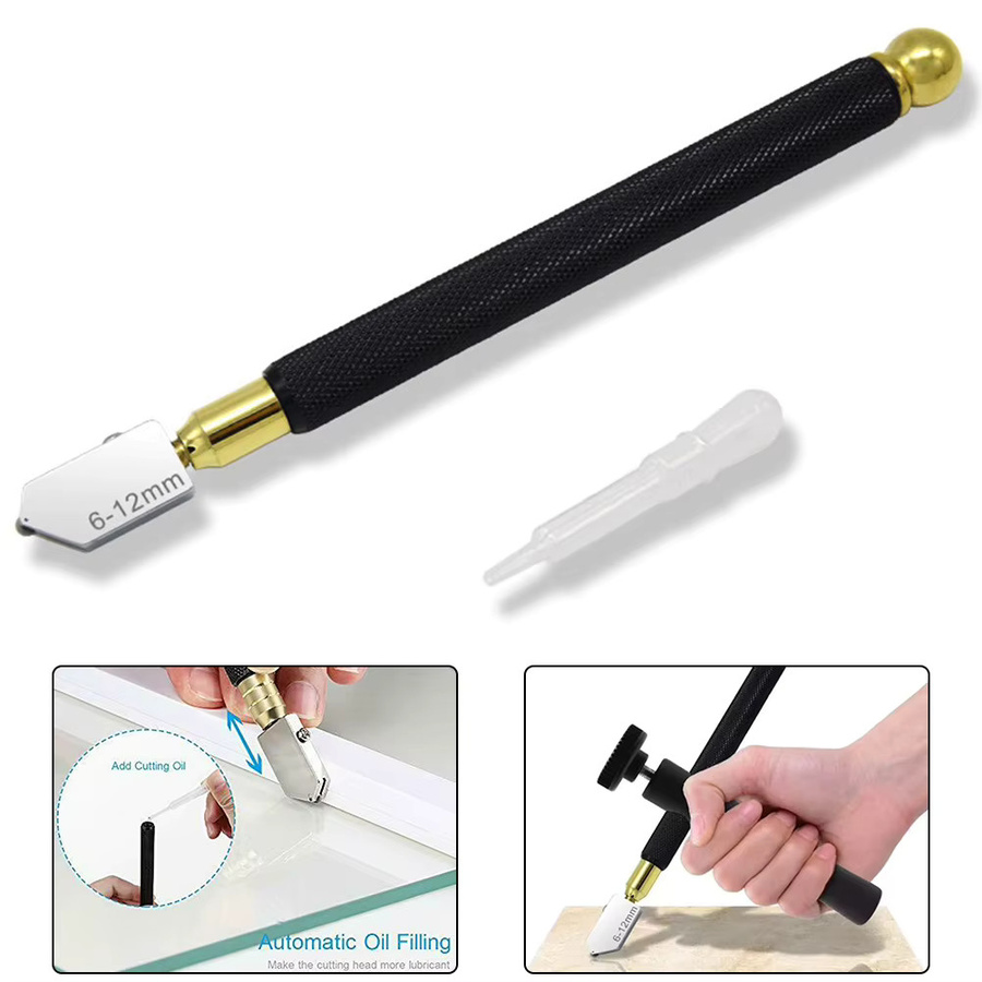 Vibratite Emery Glas Cutter Set mit Hartmetallspitze im Bleistilstil für Fliesen und Glas, 2 Stück, Schneidbereich 6-12 mm - Bild 4