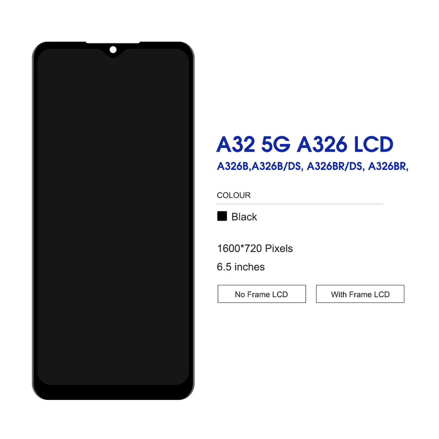 Samsung Galaxy A32 5G LCD Display Touch Screen mit Rahmen in Schwarz, 6,5 Zoll - Bild 2